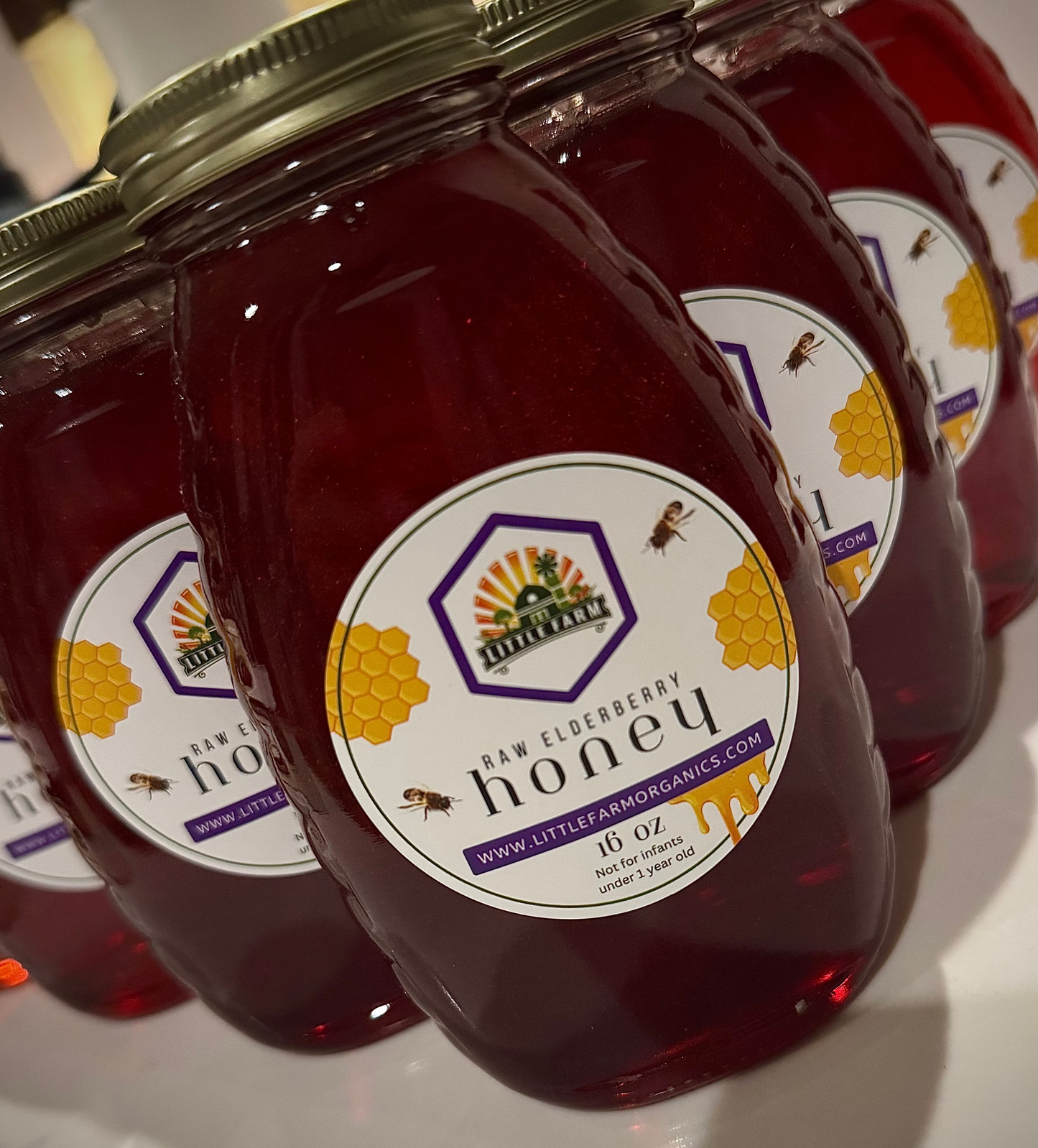 Elderberry Infused Raw Honey